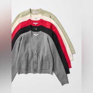 Uniqlo Black Cotton Cardigan